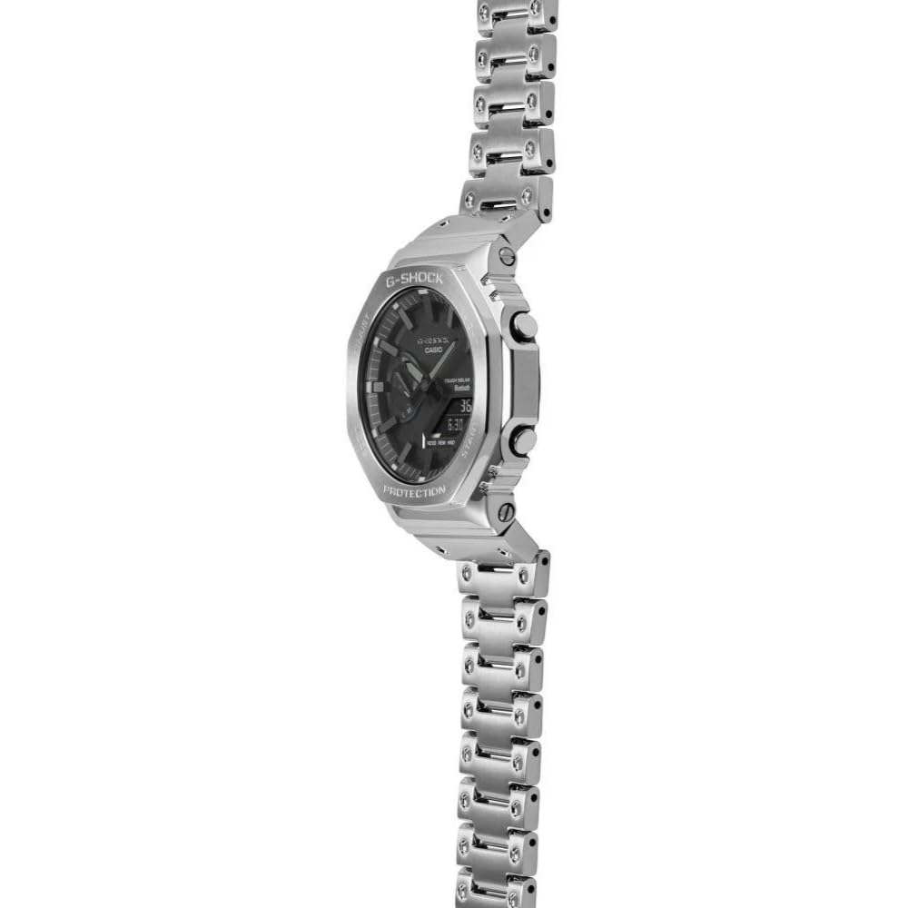 Casio G-Shock GM-B2100D-1ADR Stainless Steel Bezel Black Analog-Digital Dial Stainless Steel Solid Band Men's Watch Tough Solar Bluetooth G1270